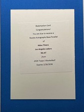 2025-26 Topps 3 Basketball Adou Thiero RC Auto Base Redemption RA-AT Lakers