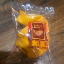 2 Golden Bowl Fortune Cookie in one single Packet Cookie Biscuit Pantry