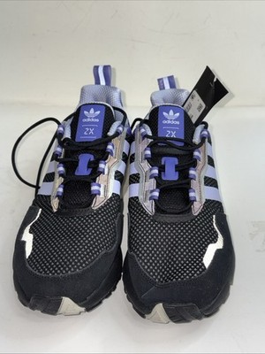 Adidas ZX 1K Boost Running Gym Active Sneakers Black Purple H00443 Men Size 9