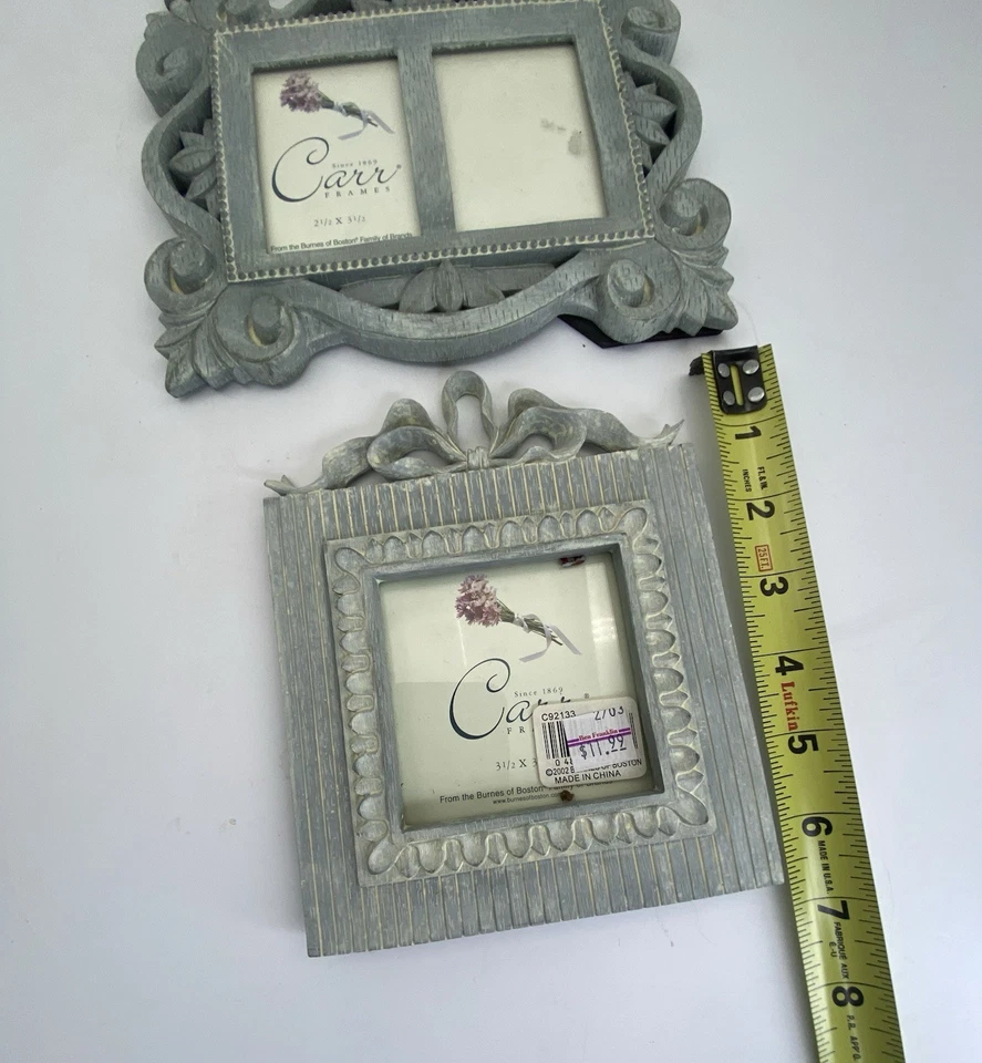 3 张相框蓝色灰色匹配 Carr Burns Of Boston 2.5 x 3.5 & 3.5 x 3.5 — 第 3/4 张图片