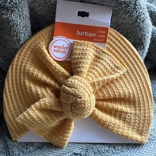 Infant Baby Turban Wonder Nation One Size Up To 3T / Yellow  New