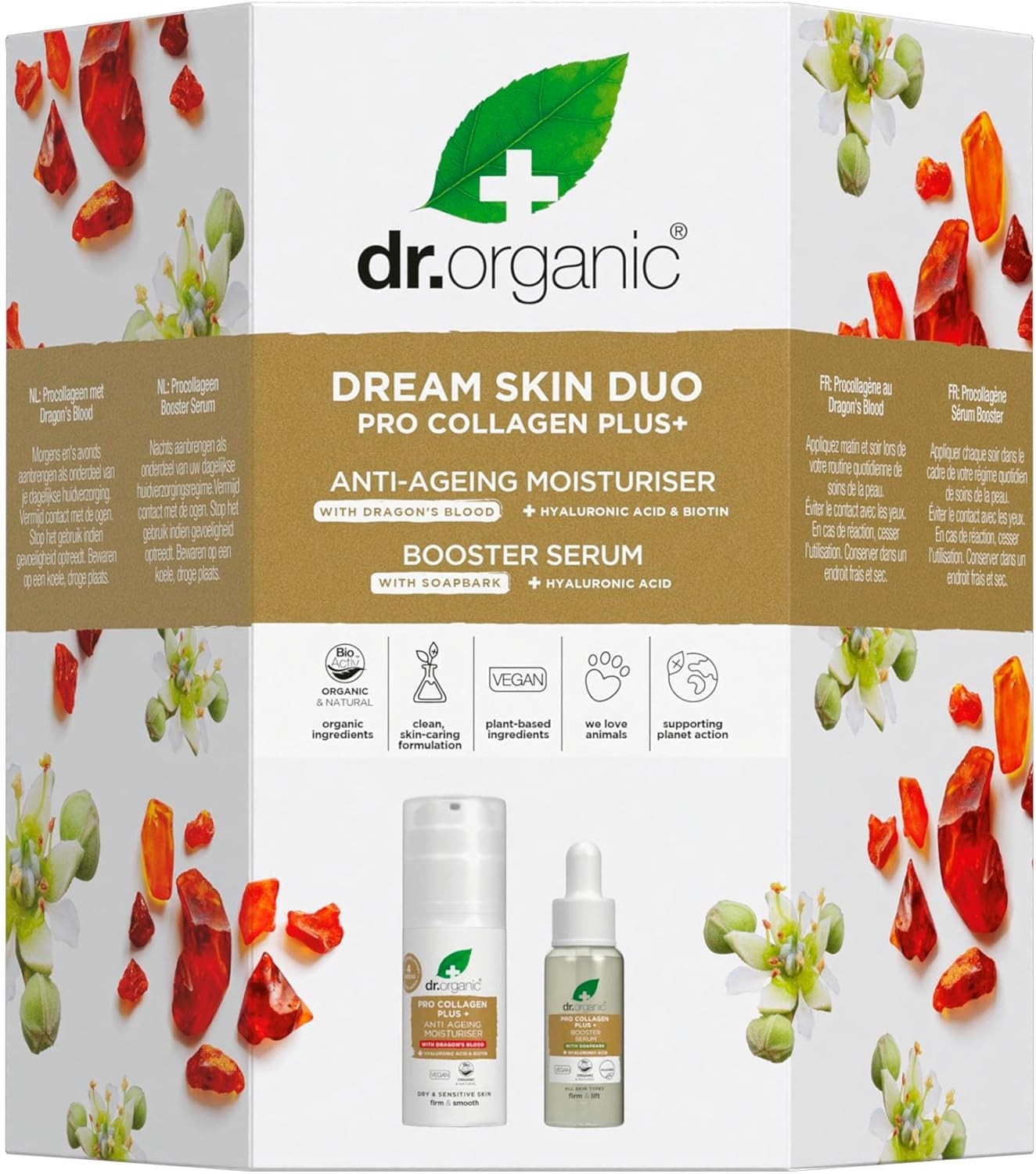 Dr Organic Pro Collagen Dream Skin Duo with Moisturiser & Serum Gift Set