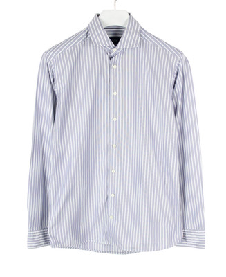 ETON Slim Hemd Herren MEDIUM Langarm Kragen Blau Gestreift Button-Up