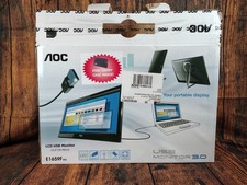 AOC E1659FWU 15.6 Inch Portable Monitor FHD 1366x768 60Hz USB 3.0