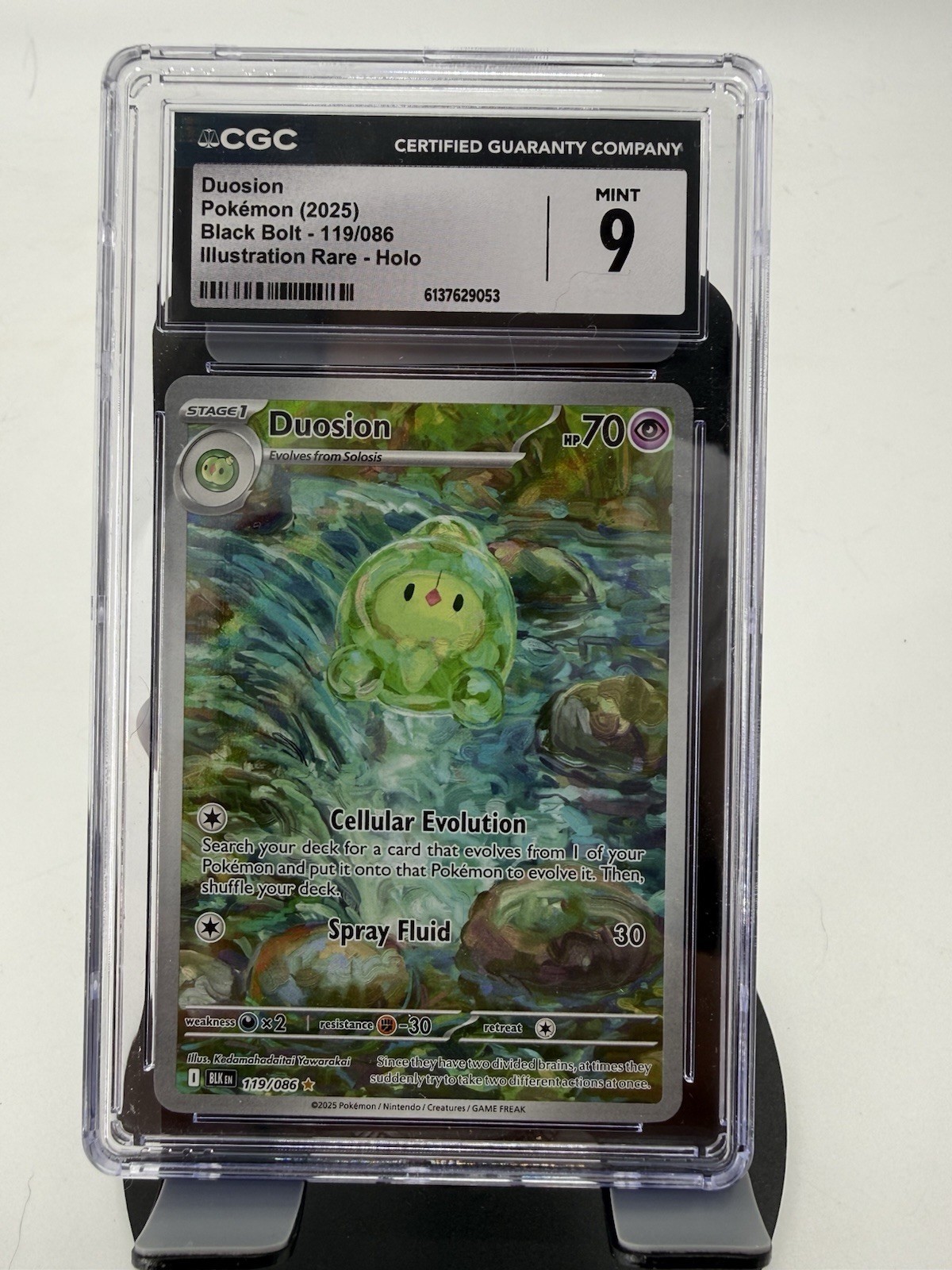Pokemon CGC 10 GEM MINT Duosion Black Bolt 119/086 English