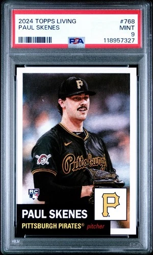 2024 Topps Living Set Online Exclusive /25230 Paul Skenes RC #768 PSA 9 MINT