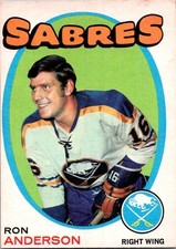 VINTAGE HOCKEY CARD 1971-72 OPC O-Pee-Chee  Ron Anderson Buffalo Sabres NO1822