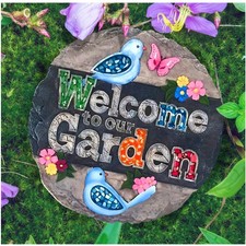 Hand-Painted Dog Memorial Stone - Garden Art
