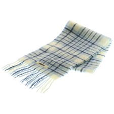 JACQUEMUS Carro Scarf Plaid Mohair Alpaca Wool Fringe Used