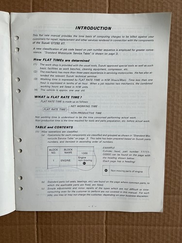 ORIGINAL SUZUKI GT250 X7 PAUSCHALE HANDBUCH INTERESSANTE GESCHICHTE NUR HÄNDLERAUSGABE - Bild 3 von 7