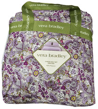Vera Bradley King Size Quilt Set 3 Piece Floral Bedding Set w/ Shams Polyester