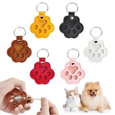 Pcs Pet Hair Keychain, Pet Paw Print Leather Keychain, Pet 6 Pet Fur Keepsake