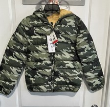 Epic Threads Boys Camouflage Hooded Puffer Jacket Zip Lined Insulated Size L