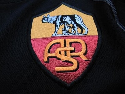 Kappa AS Roma 2002-03 Third Shirt Black M Totti Vintage Used