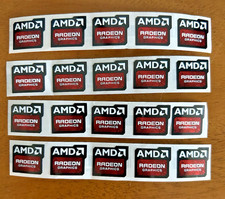 20 PCS AMD Radeon Graphics Stickers - 17.5 x 17.5mm Case Badge Logo Laptop- NEW