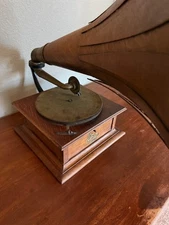 Antique Columbia Graphophone Cylinder Phonograph Oak Wood Horn c.1902–1908 WORKS
