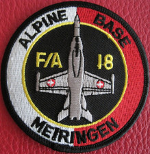 SWISS AIR FORCE ALPINE BASE F/A-18 Meiringen Stoff rar ORIGINAL limit.