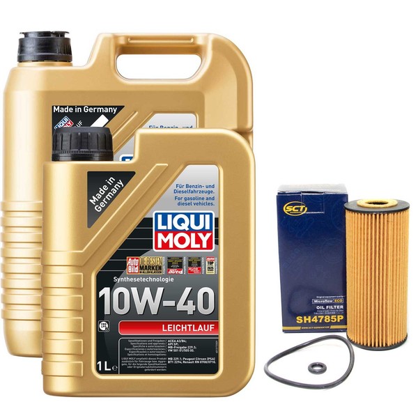 MotoröL Set Leichtlauf 10W-40 Liqui Moly 6 Liter + ÖLfilter FüR Mercedes W169-image