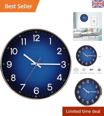 Stilvolle 12 Zoll Wanduhr mit Roségoldrahmen - perfekt für Klassenzimmer & Zuhause