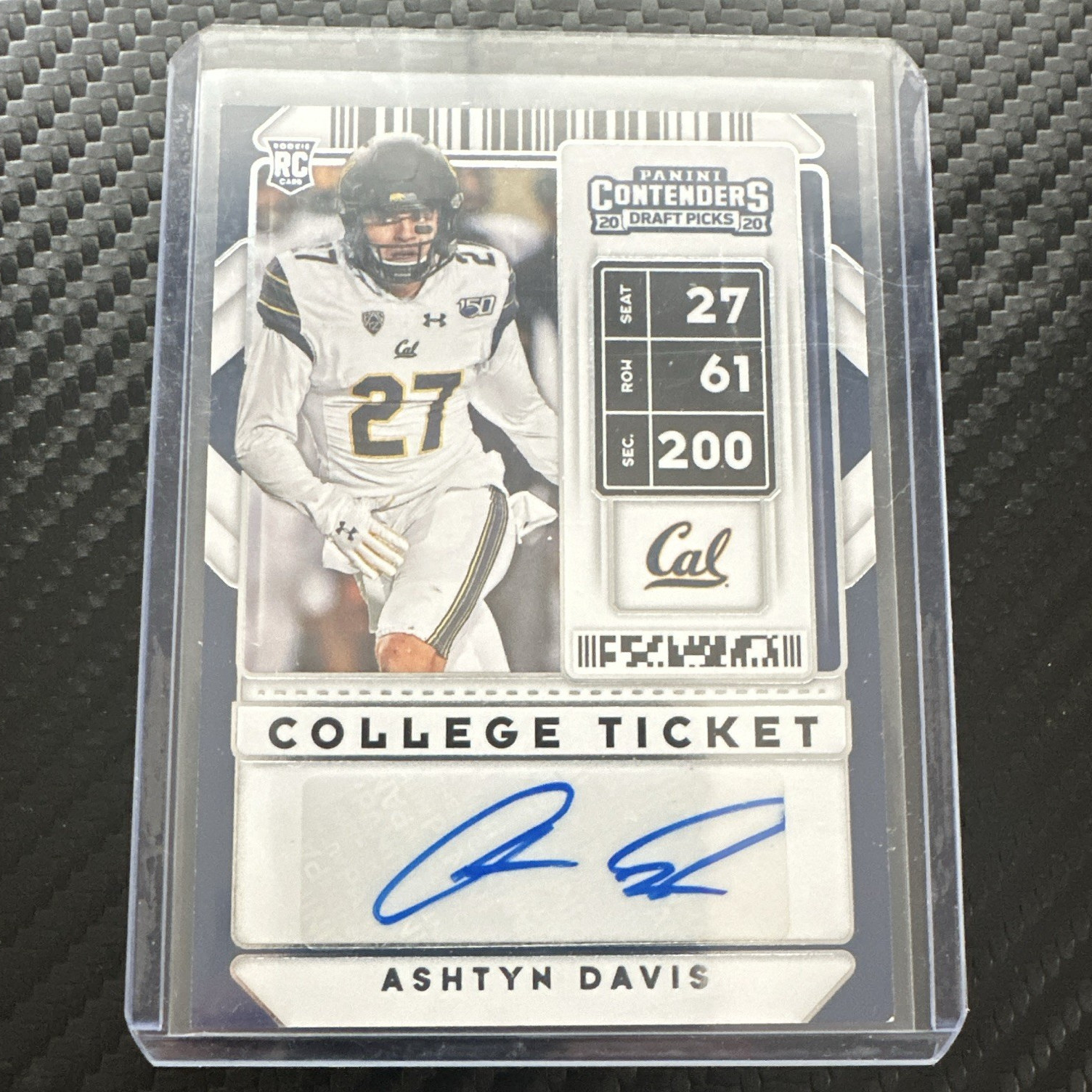 Panini 2020 Contenders Draft Picks College Ticket Auto RC Ashtyn Davis #218