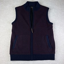 Men  s Pendleton Size Small 100 Washable Shetland Wool Full Zip Vest
