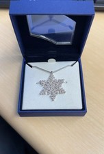 Swarovski Snowflake Necklace in Holiday Box