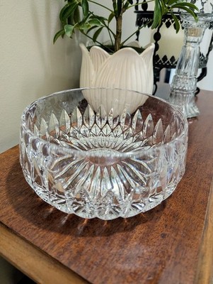 Vintage Gorham Althea Cut Lead Crystal Bowl 6.5'' Geometric Starburst Heavy...