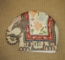 ELEPHANT Crewel Work Tea Or Coffee Pot Cosy Removable Inner Sleeve