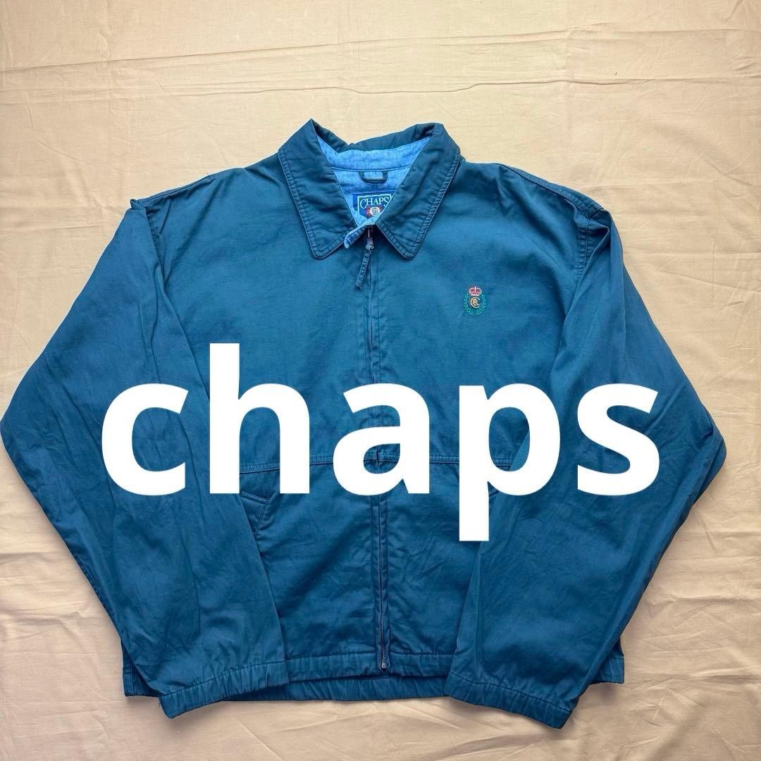 CHAPS Verde Swing Top M Vintage Hombre Chaqueta Cuero Algodón Ropa Exterior...