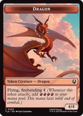 Dragon // Food 0019 Double Sided Token T Avatar: The Last Airbender 9 // 19 NM