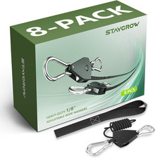 8-Pack 1/8  Ratchet Straps, Heavy Duty Ratchet Tie down Straps Kayak Hanger with