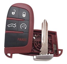 5 Buttons Remote Smart Key Fob Shell Case Fit for Jeep Grand Cherokee Dodge Red