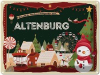 Blechschild 30X40 Cm WeihnachtsgrüßE Aus Altenburg Weihnachten Deko Geschenk Met