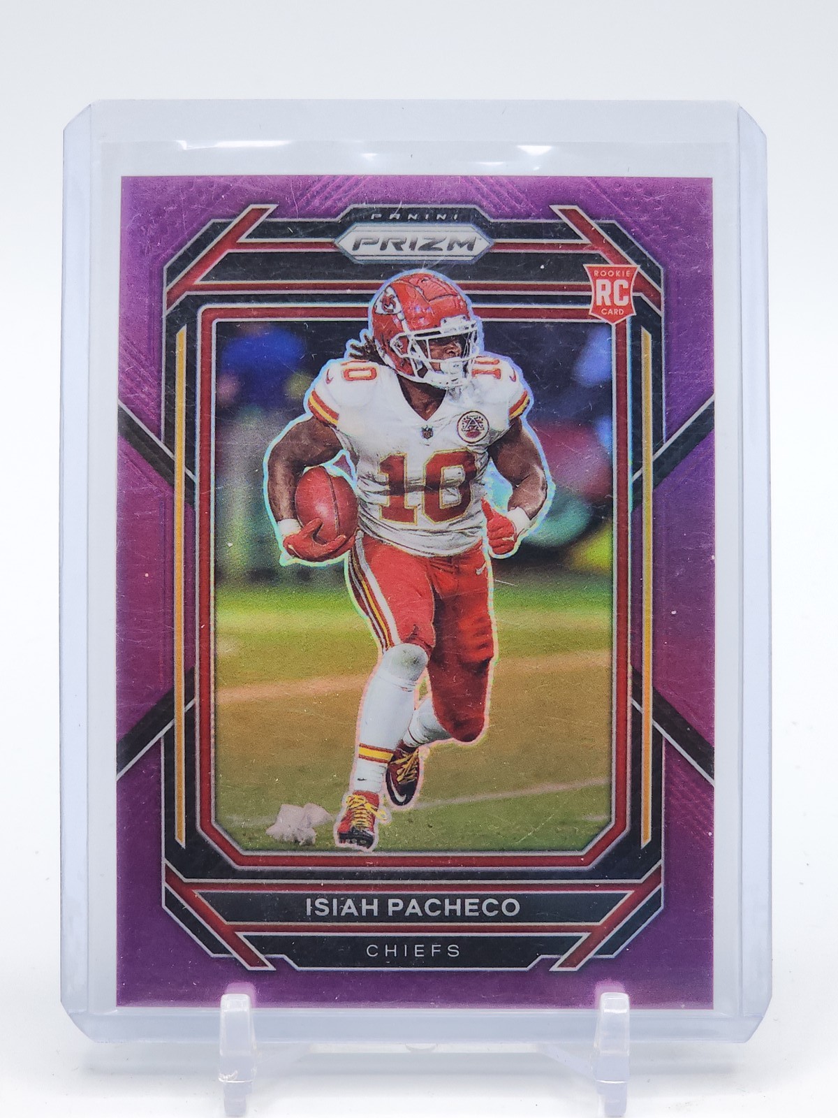 ISIAH PACHECO 2022 PANINI PRIZM PURPLE ROOKIE #352 CHIEFS /125 Q1022