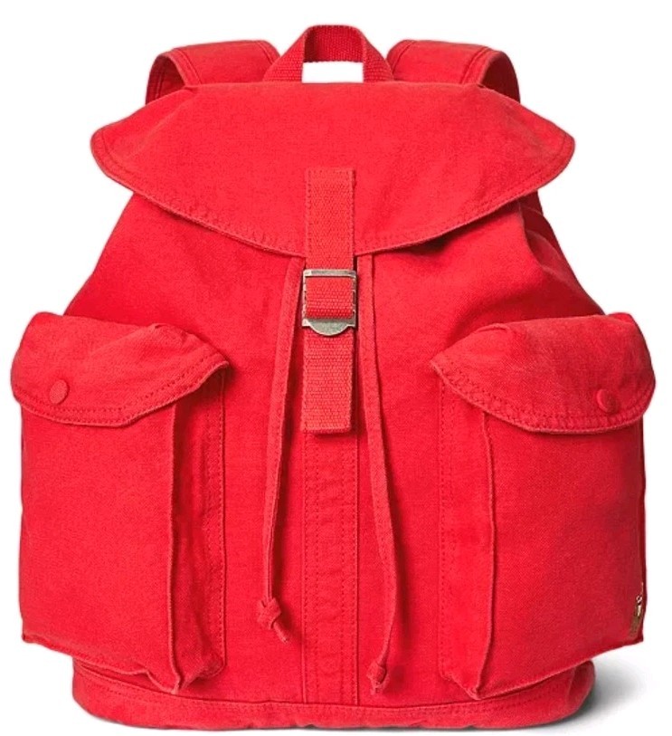 PONY Zaino unisex Polo Ralph Lauren Polo in tela rosso