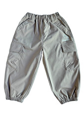 Kids Waterproof Windproof Pants Size 100 Beige Cargo Outdoor Hiking Unisex