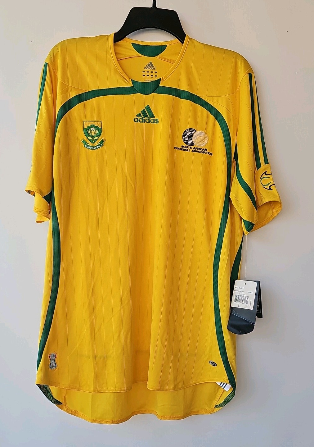 South Africa 2006 Home Shirt Africa Nationals Cup Soccer Jersey Adidas Mens L