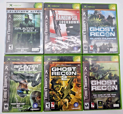 Tom Clancy Splinter Cell Chaos Theory Rainbow XBOX Games Lot Collection Bundle