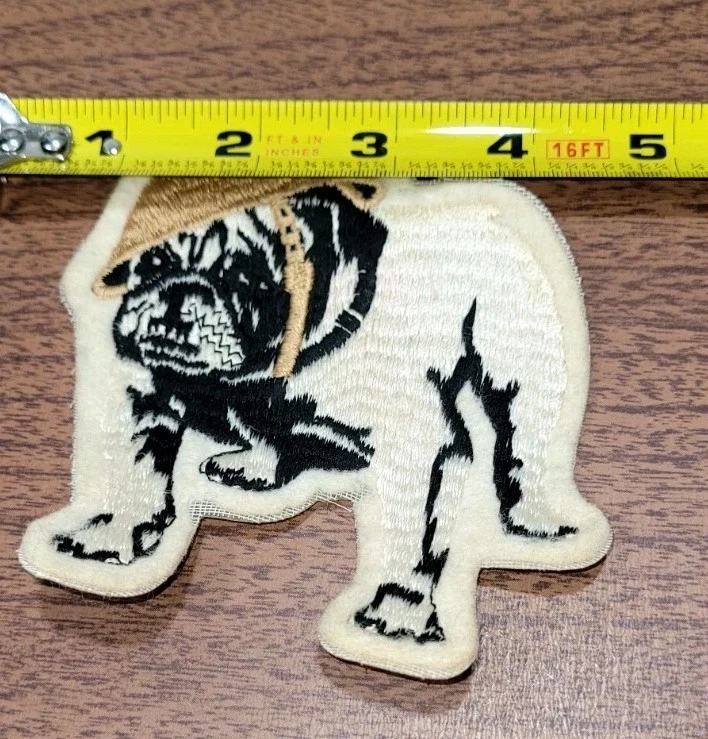 WWII USMC Marine Corps Bulldog Cut Edge Silk/Felt Souvenir Morale Patch - Image 3 of 4