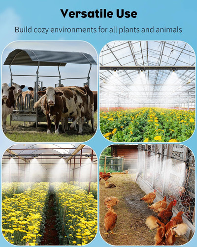 Pawfly Misters for Outside Patio, 50 ft Outdoor Misting Cooling System...