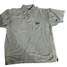 Tommy Bahama Polo Shirt Mens Large Green Relax Marlin Logo Cotton Casual Golf