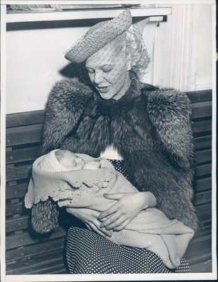 1938 Mrs Helene Fabiani Ray Son Child Hollywood Dancer Beautiful Woman Photo