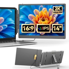 Cenerius 2K Ultra-Clear Laptop Screen Extender, 14" IPS Portable Monitor, 216...