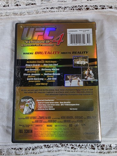 UFC Classics Collection 1-4 (DVD, 4-Disc Set) - Picture 19 of 21