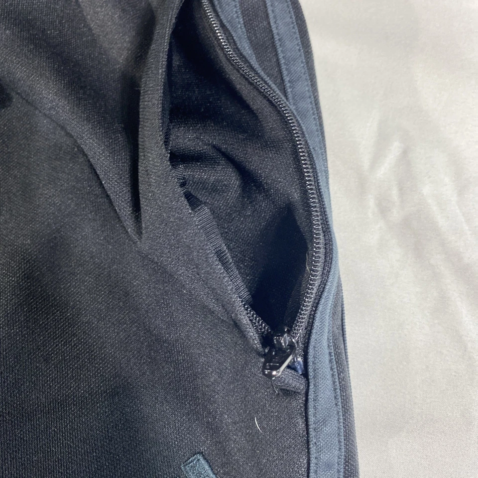 Adidas Youth Medium Climacool 3 Stripes Running Pants black with gray stripes  - Image 3 of 4