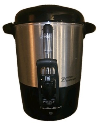 Hamilton Beach 40514R 40 Cup Dispensing Coffee Urn - Black/steel/Used