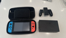 Nintendo Switch HAC-001 32GB Console Red/Blue Joy-Con Dock READ DESCRIPTION