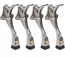 4 Packs Heavy Duty Kickdown Door Stopper One Touch Adjustable Kickdown Door S...