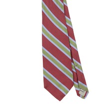 Robert Talbott Vintage Silk Tie 1990's Burgundy Striped Oxford Shop Mens