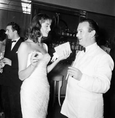 Venice Film Festival 1956 Italian actress Elsa Martinelli speaking- Old Photo